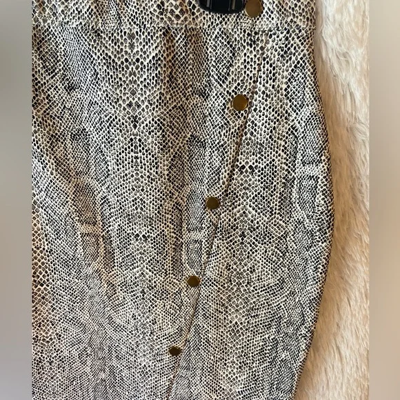 ASOS Asymmetrical Midi Snakeskin Skirt - Picture 3 of 3